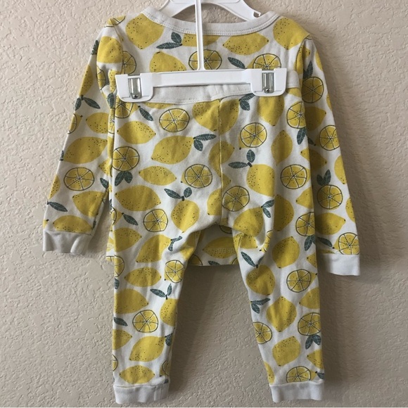 Tea Collection Girls 2 Piece Pajama Long Johns Lemons Summer - Size 2T - Picture 6 of 10